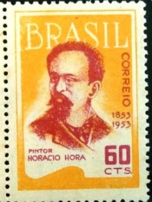 Selo postal do Brasil de 1953 Horácio Hora