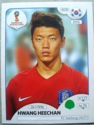 Figurinha nº 511 - Copa do Mundo Fifa 2018 - Hwang Hee-chan
