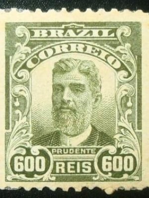 Selo postal do Brasil de 1906 Prudente de Moraes