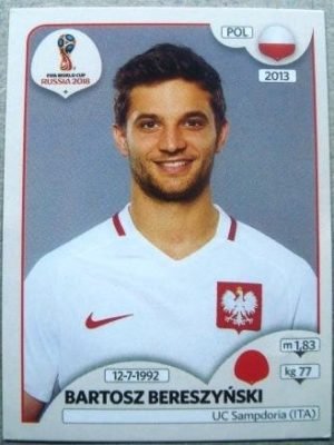 Figurinha nº 600 - Copa do Mundo Fifa 2018 - Bartosz Bereszyński