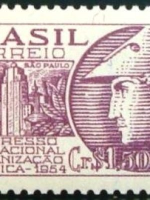 Selo postal de 1954 Congresso Organização Científica