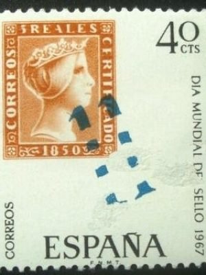 Selo postal da Espanha de 1967 World Stamp Day N