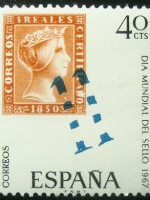 Selo postal da Espanha de 1967 World Stamp Day M