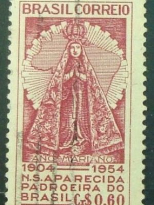 Selo postal Comemorativo do Brasil de 1954 - C 345 U