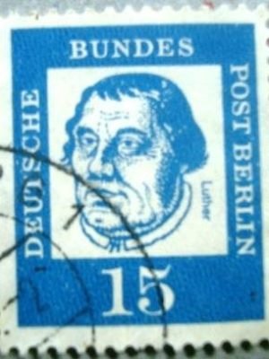 Selo postal da Alemanha de 1961 Martin Luther