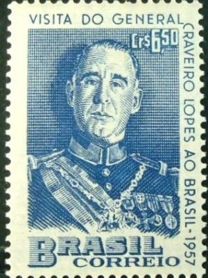 Selo postal de 1957 Gal. Craveiro Lopes