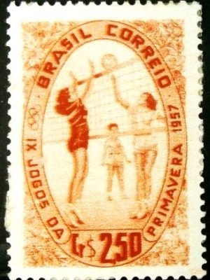 Selo postal de 1957 Jogos da Primavera - C 392 u