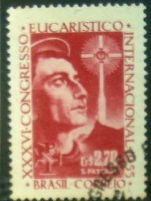 Selo postal de 1955 Crucifixo - C 366 NCC