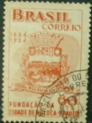 Selo postal comemorativo do Brasil de 1956 - C 375 MCC