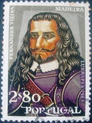 Selo postal de Portugal de 1968 Joao Fernandes Vieira - 1031 U