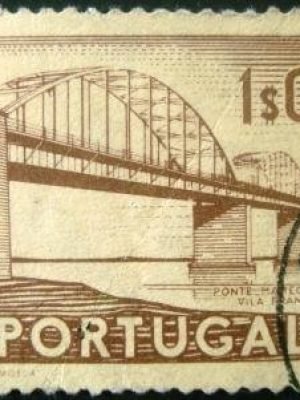 Selo postal de Portugal de 1952 Marshal Carmona Bridge - 757 U