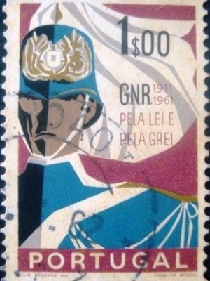 Selo postal de Portugal de 1962 Republican National Guard