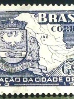 Selo postal do Brasil de 1953 Jaú