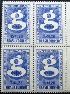 Quadra de selos postais comemorativos de 1956 - C 374 NQD
