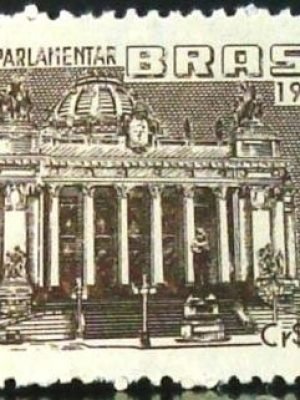 Selo postal do Brasil de 1958 Conferência Interparlamentar