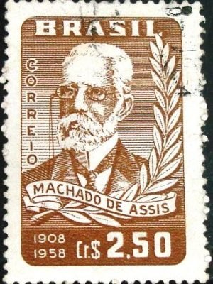 Selo postal do Brasil de 1958 Machado de Assis - C 424 U