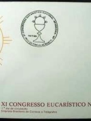 Envelope FDC Oficial de 1985 XI Congresso Eucarístico SP 32040
