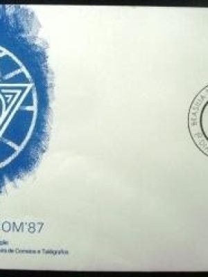 Envelope FDC Oficial de 1987 Telecom DF