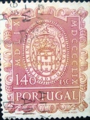 Selo postal de Portugal de 1960 Seal of the university 1.40 U