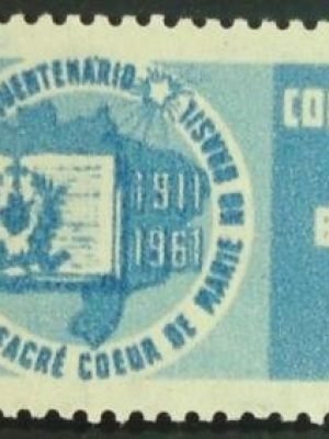 Selo postal do Brasil de 1961 Sacré-Cœur de Marie