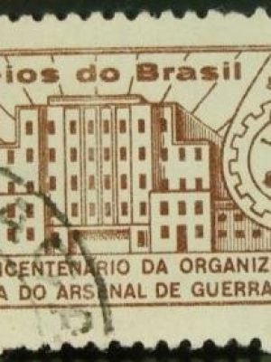 Selo postal do Brasil de 1961 Arsenal de Guerra - C 463 U
