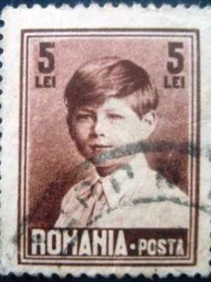 Selo postal da Romenia de 1928 King Michael child 5