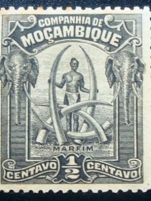 Selo postal da Cia.de Moçambique de 1918 Native and Ivory