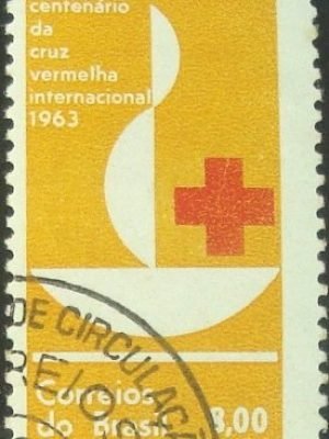 Selo postal do Brasil de 1963 Cruz Vermelha - C 493 MCC