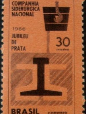 Selo Comemorativo do Brasil de 1966 - C 547 M Y