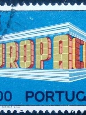 Selo postal de Portugal de 1969 C.E.P.T. Building 1$ - 1070 U