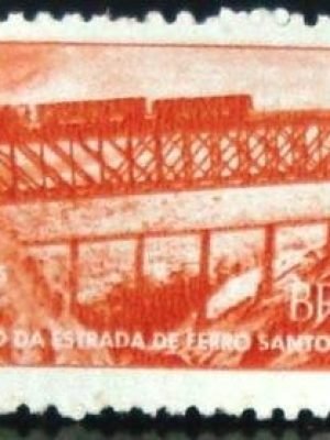 Selo postal de 1967 Estrada de Ferro Santos - Jundiaí