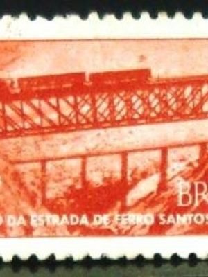 Selo postal de 1967 Estrada de Ferro Santos - Jundiaí - C 564 N