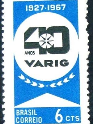 Selo postal do Brasil de 1967 VARIG - C 567 M