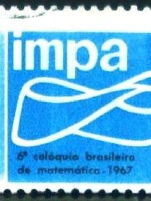 Selo postal do Brasil de 1967 Colóquio de Matemática - C 574 U