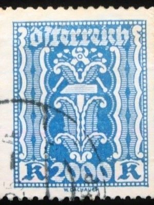 Selo postal da Áustria de 1923 Hammer & Tongs 2000