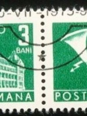 Se-tenant da Romênia de 1970 Post and telecommunications 3