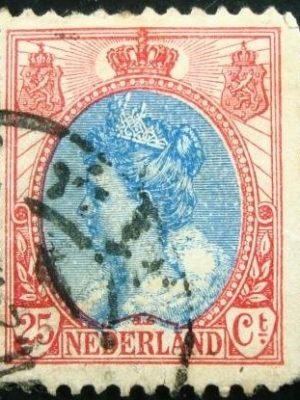 Selo postal Holanda Queen Wilhelmina 25 - 61 U