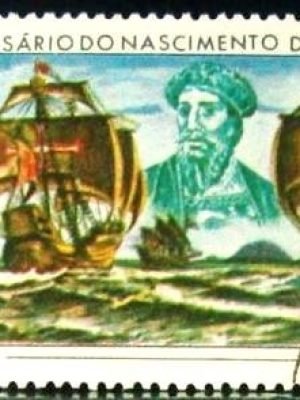 Selo postal do Brasil de 1968 Pedro Alvares Cabral MCC