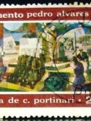 Selo postal do Brasil de 1968 1ª Missa - C 596 U