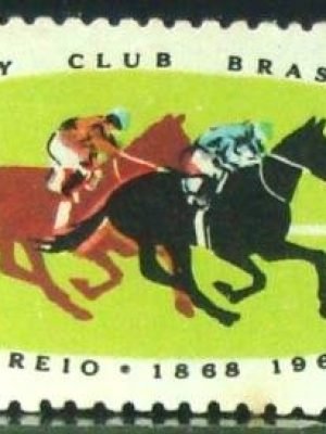 Selo postal do Brasil de 1968 Jockey Club
