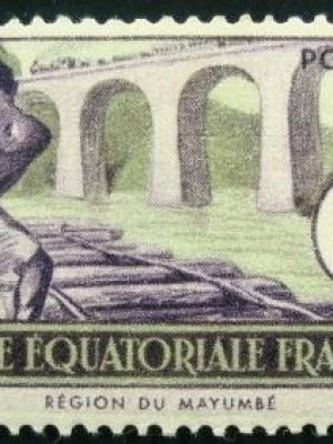 Selo postal da àfrica Equatorial de 1937 Region of Mayumbe 2c 28 N