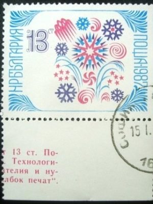 Selo postal da Bulgária de 1987 New Year 1987