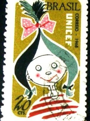 Selo postal do Brasil de 1968 UNICEF 20 - C 613 U