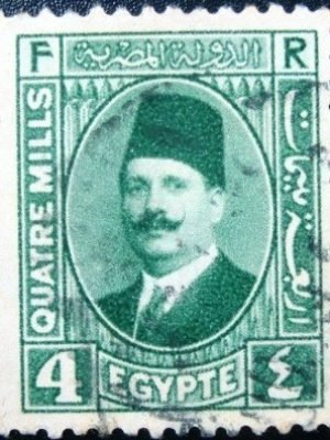 Selo postal do Egito de 1931 King Fuad I 4