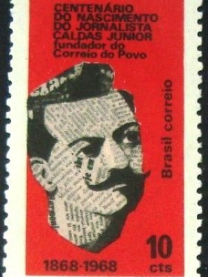 Selo postal do Brasil de 1968 Francisco V. Caldas Jr M