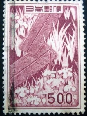 Selo postal Japão 1955 Yatsuhashi