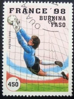 Selo postal Burkina Faso 1996 Game scene