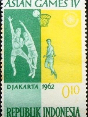 Selo postal da Indonésia de 1962 Basketball