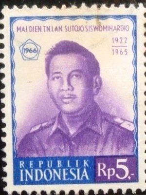 Selo postal da Indonésia de 1966 Siswomiharjo