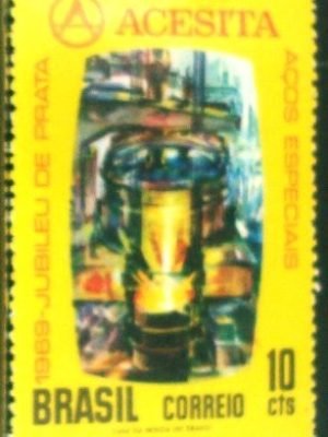 Selo postal do Brasil de 1969 Acesita